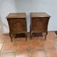Pair of oak bedside tables