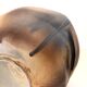 Brown Lacquered Ceramic Tulip Vase / Centerpiece by Giacomo Onestini