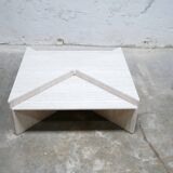 Vintage travertine coffee table published by Roche Bobois