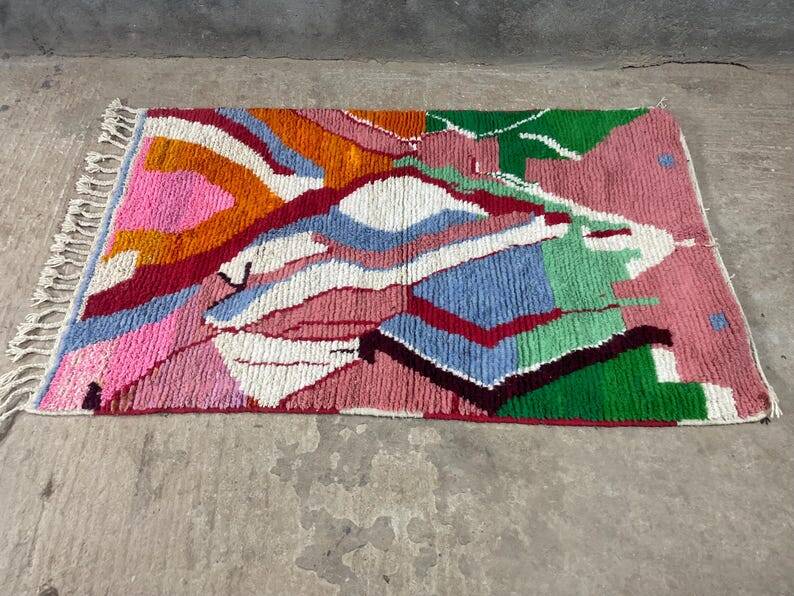 Wool Beni Ourain Rug,custom moroccan rug 150/250cm