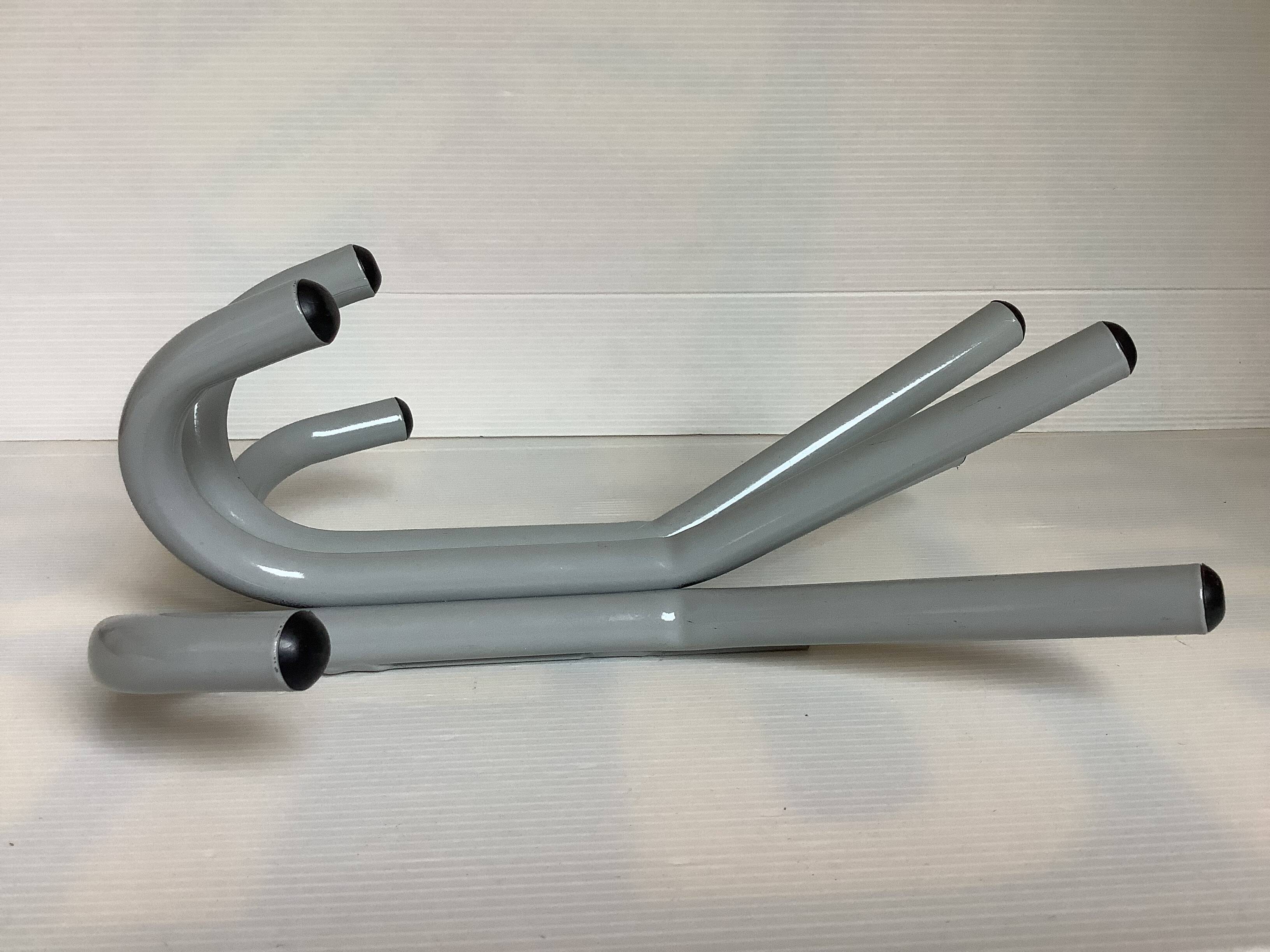 Industrial coat rack with eight hooks