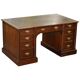 Rare bureau partenaires double caisson Hampton & Son Pall Mall bois dur