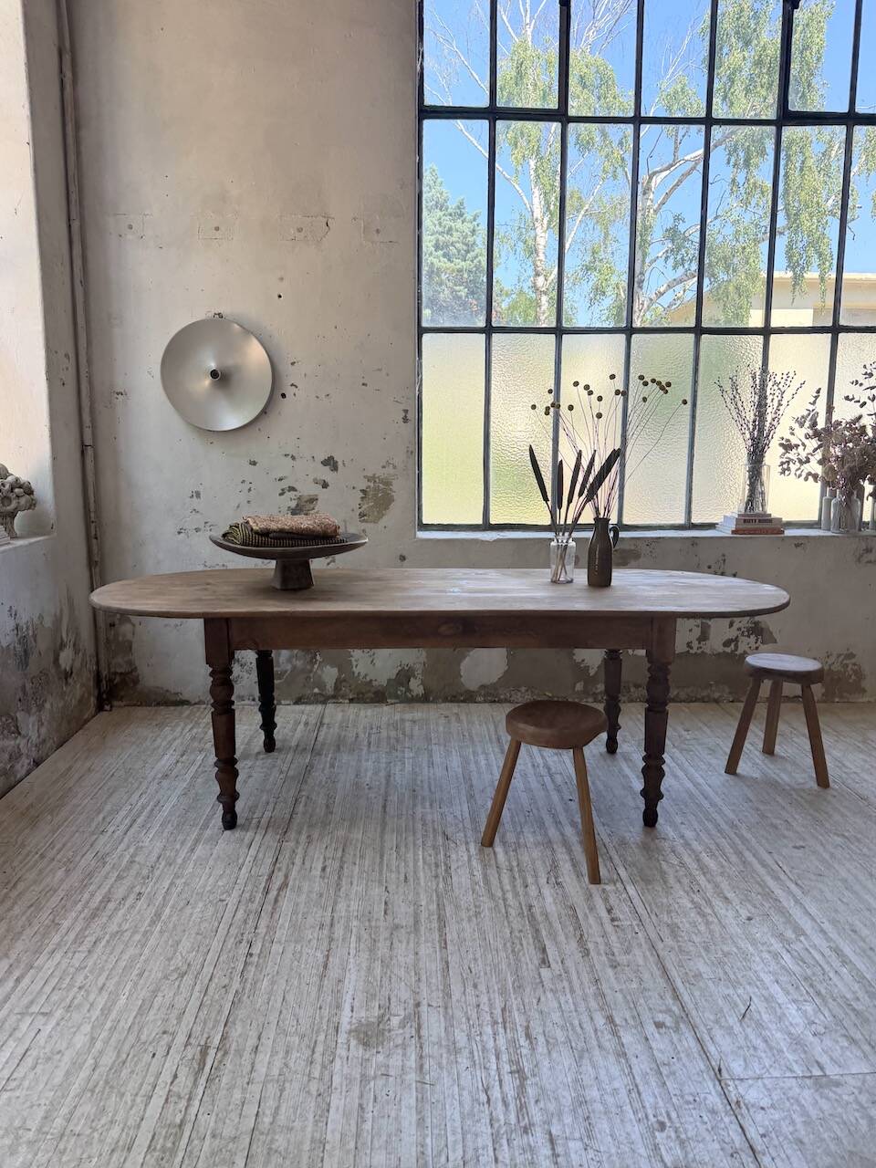 Oval farmhouse table 250cm pine