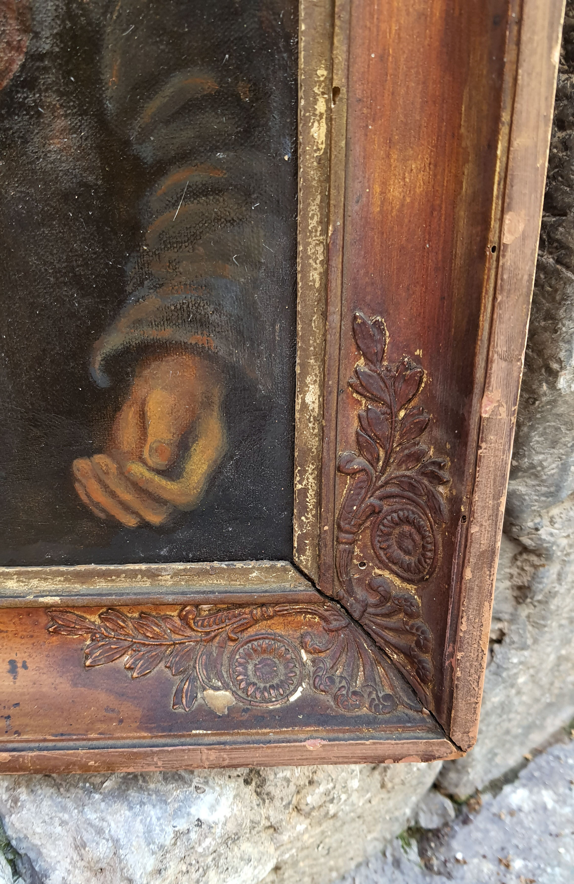 Portrait old provencal woman - late 18th