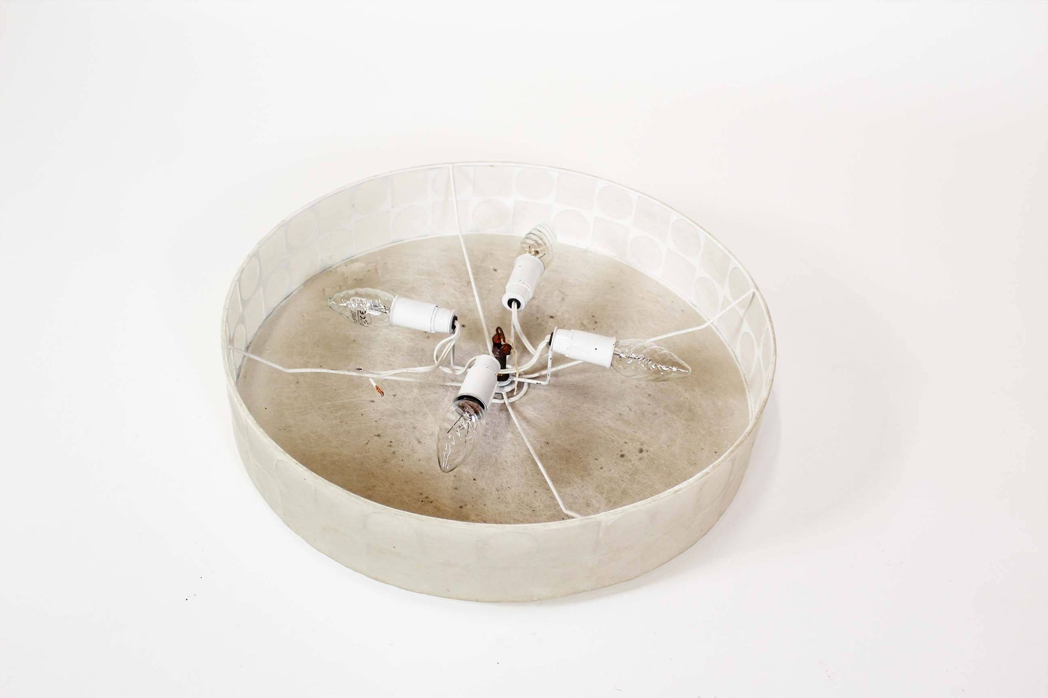 Vintage Scandinavian style ‘Cocoon’ flush mount chandelier by Goldkant Leuchten