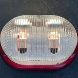 Red Walnut Floor Lamp Model by Achille Castiglioni for Flos, 1970s Mid-Century Modern Italy