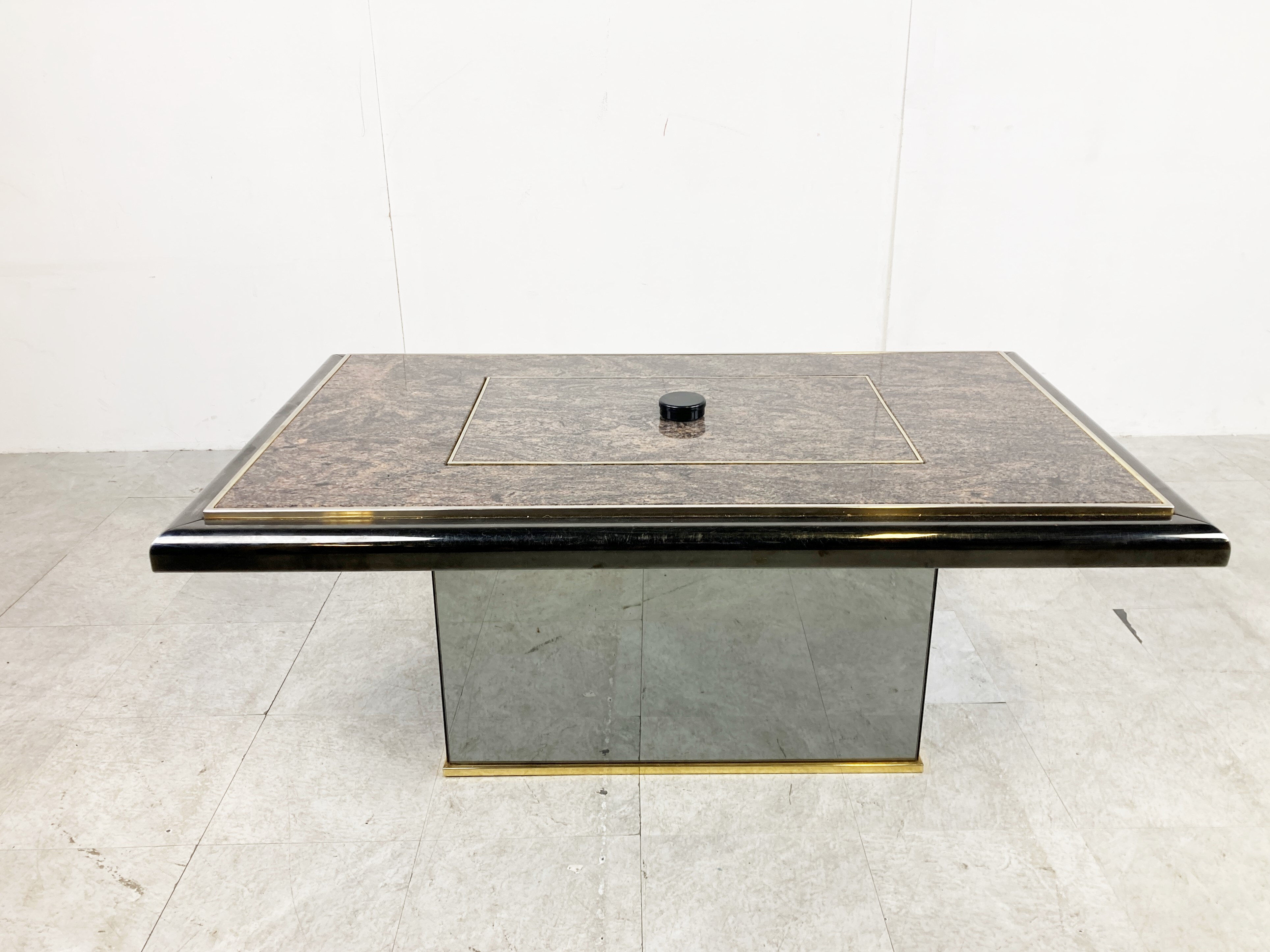 Vintage hidden bar coffee table by Fedam, 1980s