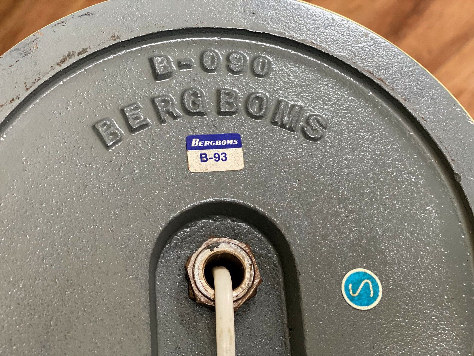 Bergboms sweden table lamp model b-93, mid century scandinavian design lighting