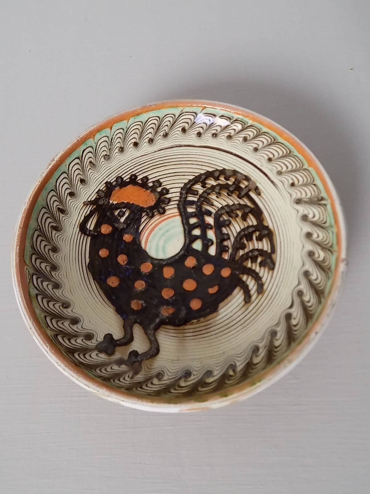 Rooster decor bowl