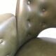Fauteuil en skaï vert bouteille