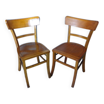 Paire de chaises de bistrot vintage