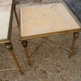 table gigogne laiton et onyx