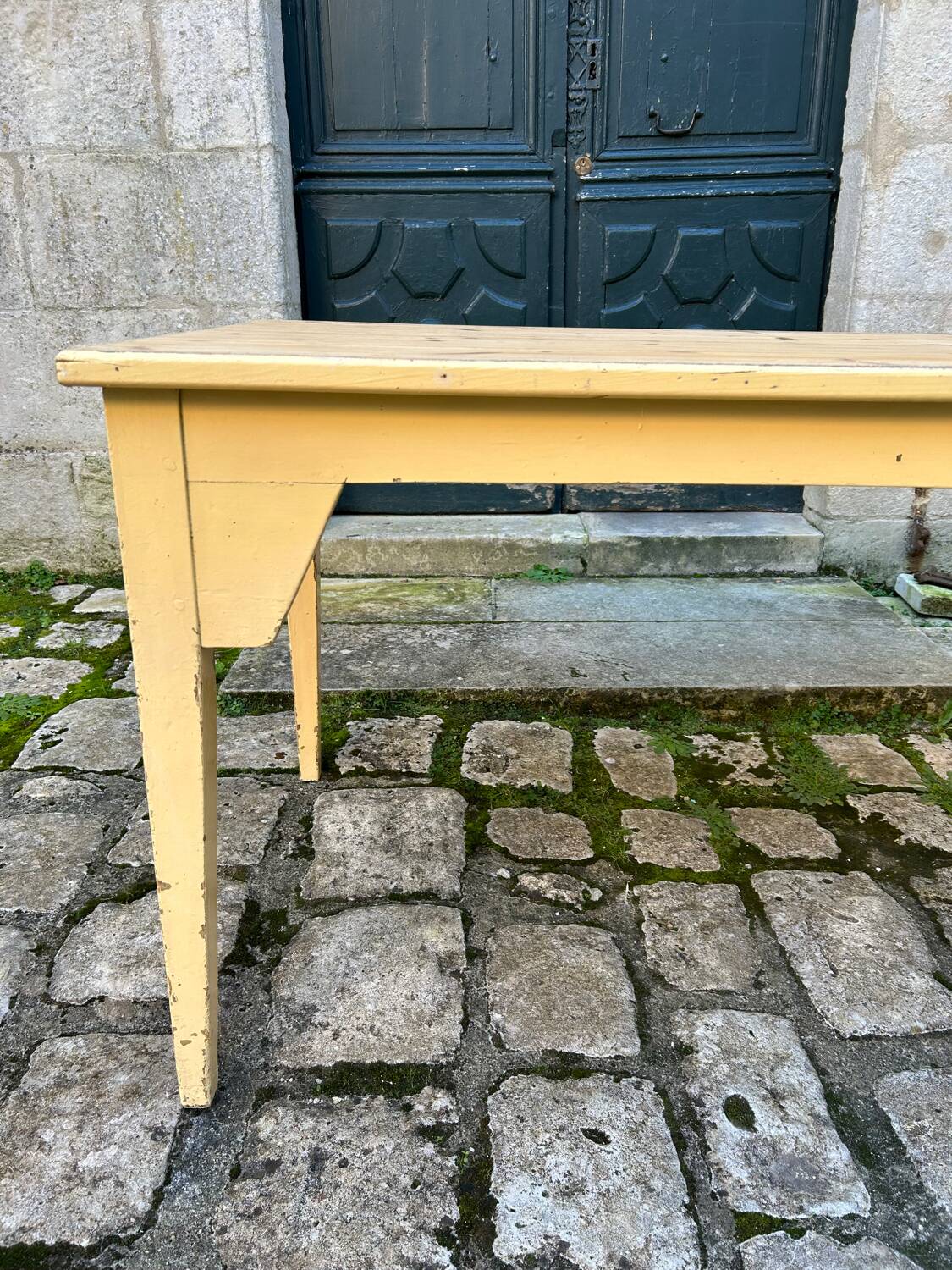 Weathered farm table