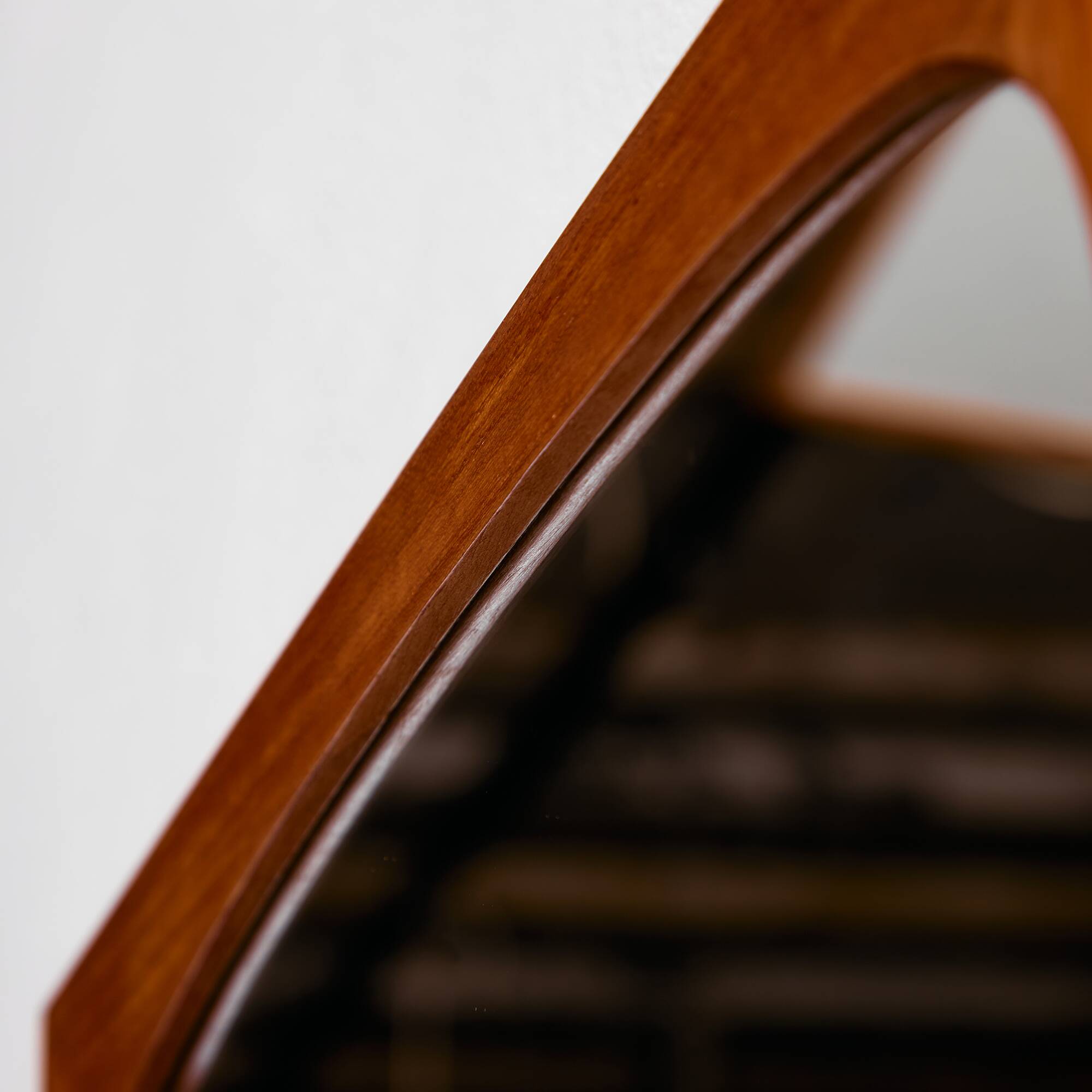 Teak framed mirror