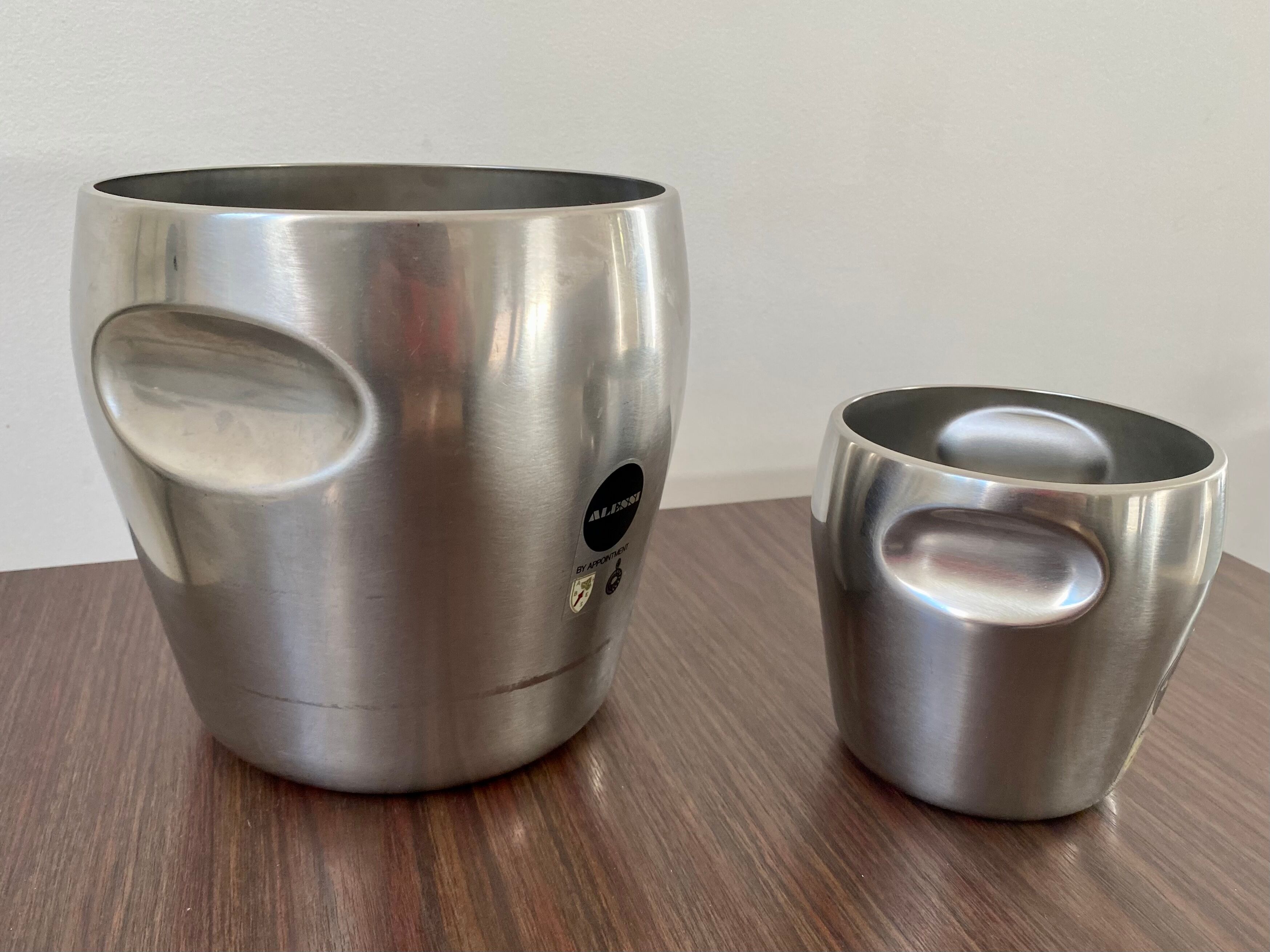 Champagne bucket 872 and ice bucket 871 edition alessi design luigi massoni & carlo mazzeri