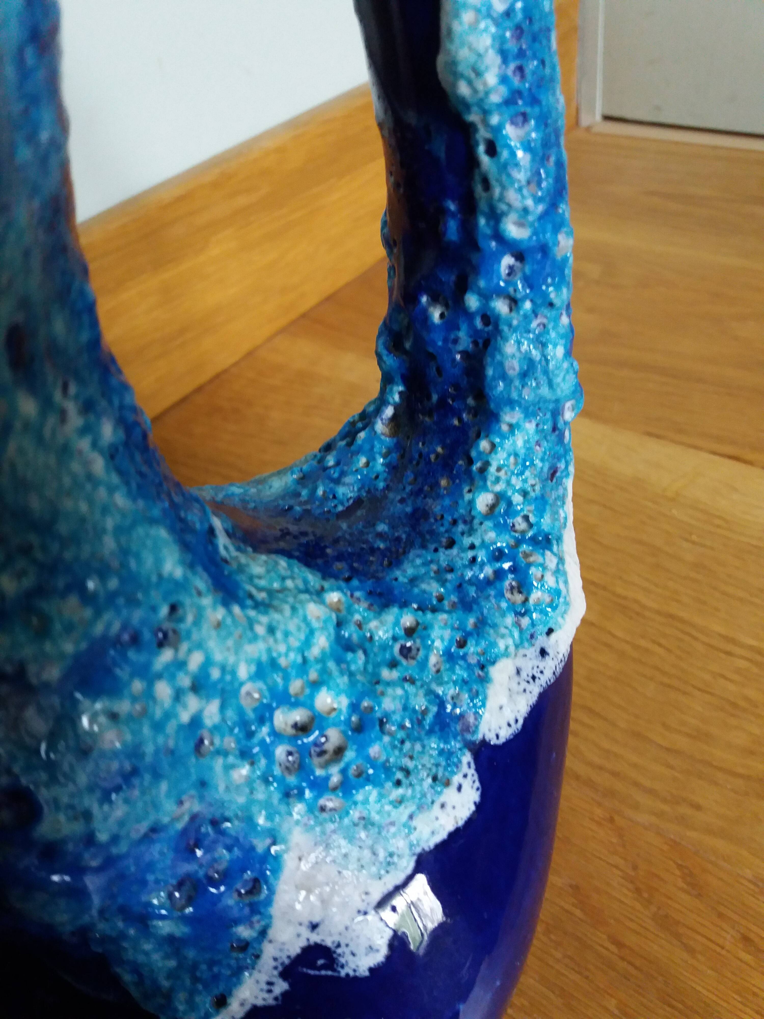 Vase Fat Lava sea foam