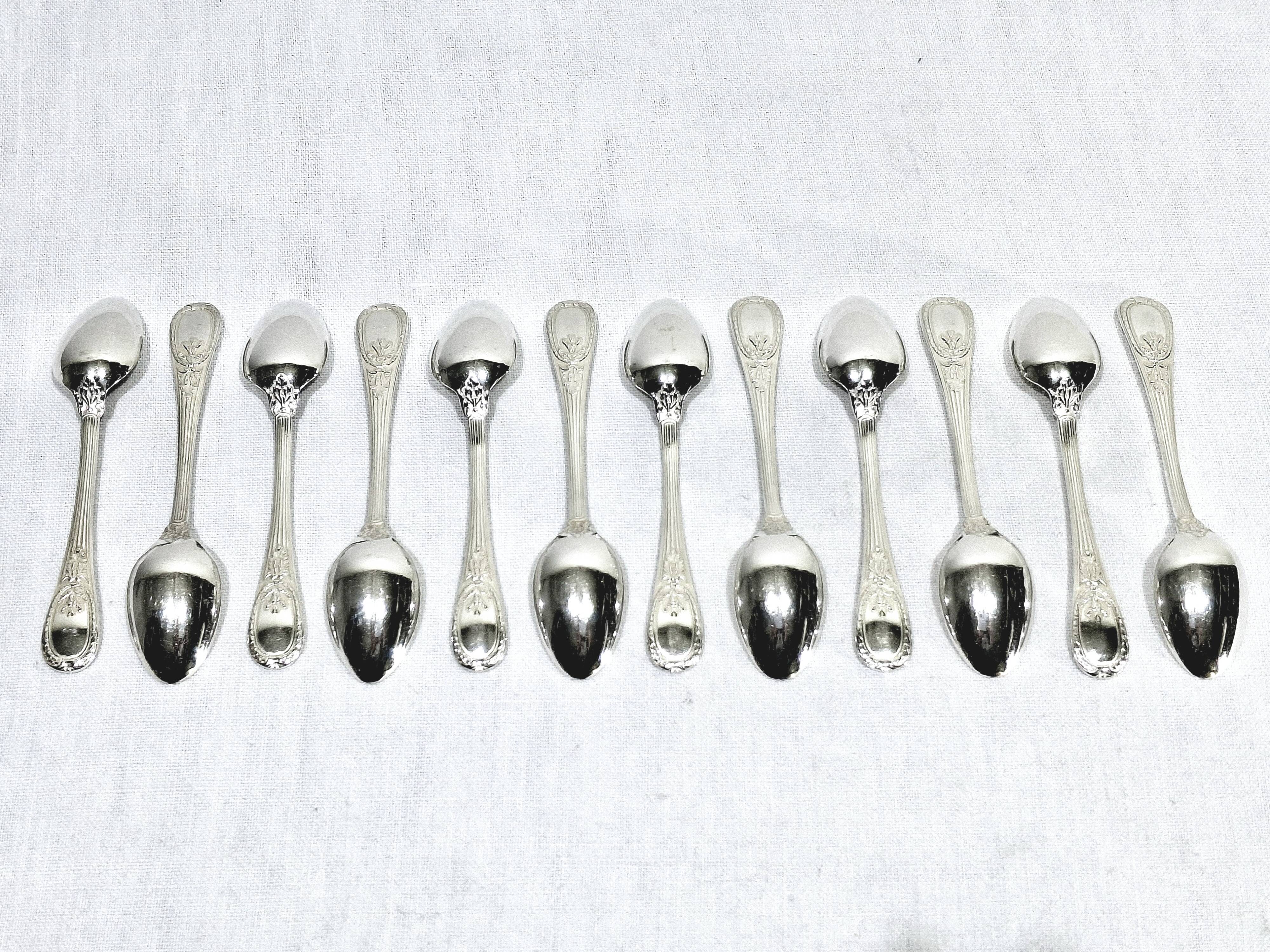 Christofle Cutlery Set - Trianon Model - 155 Pieces, Silver-Plated Metal