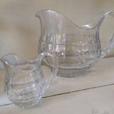 2 antique glass pitchers