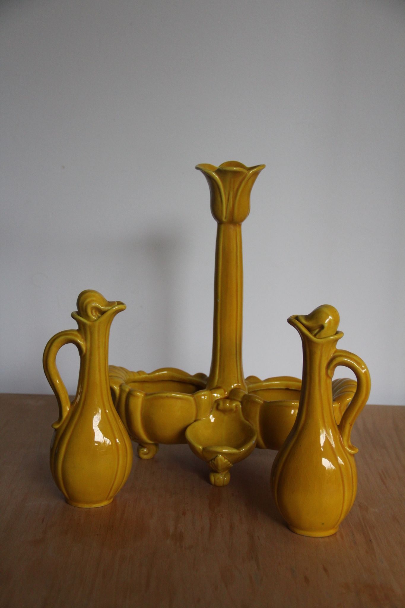 Servant oil and vinegar in earthenware Bassano Italy