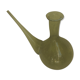 Green transparent glass bottle. Long-beaked biot.