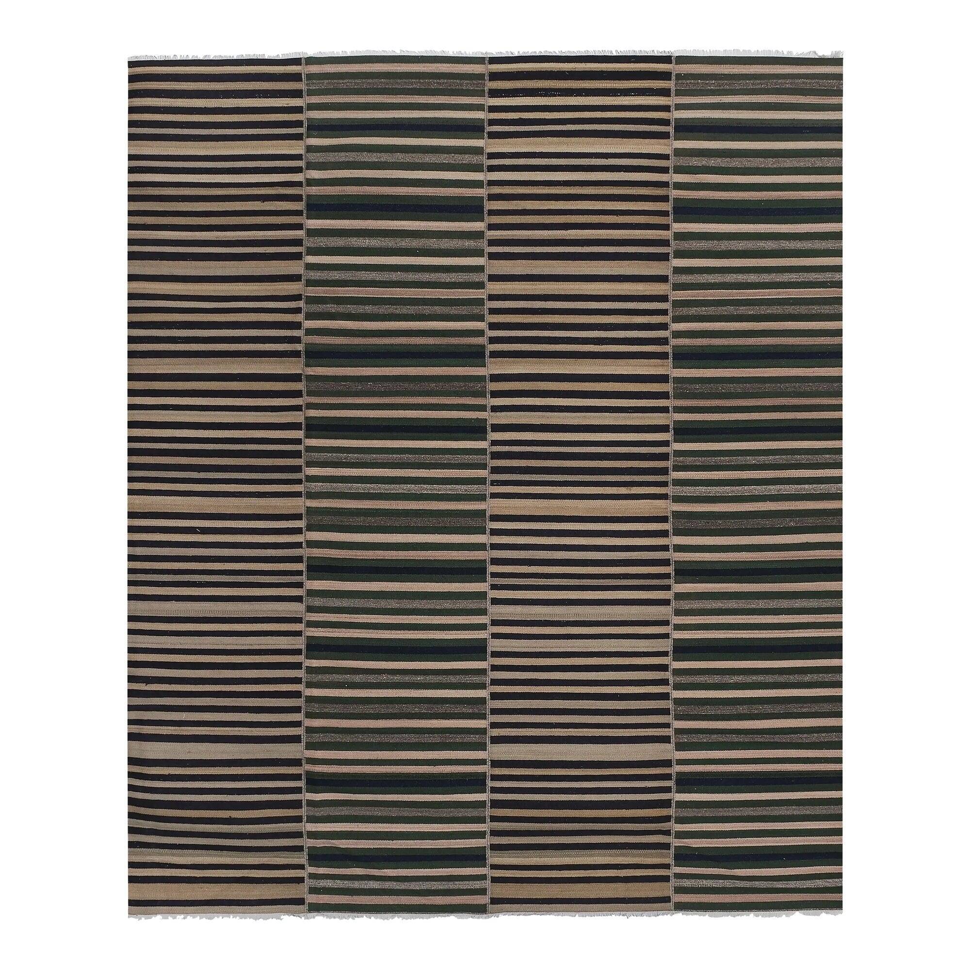 Vintage Turkish kilim handwoven 276x335 cm