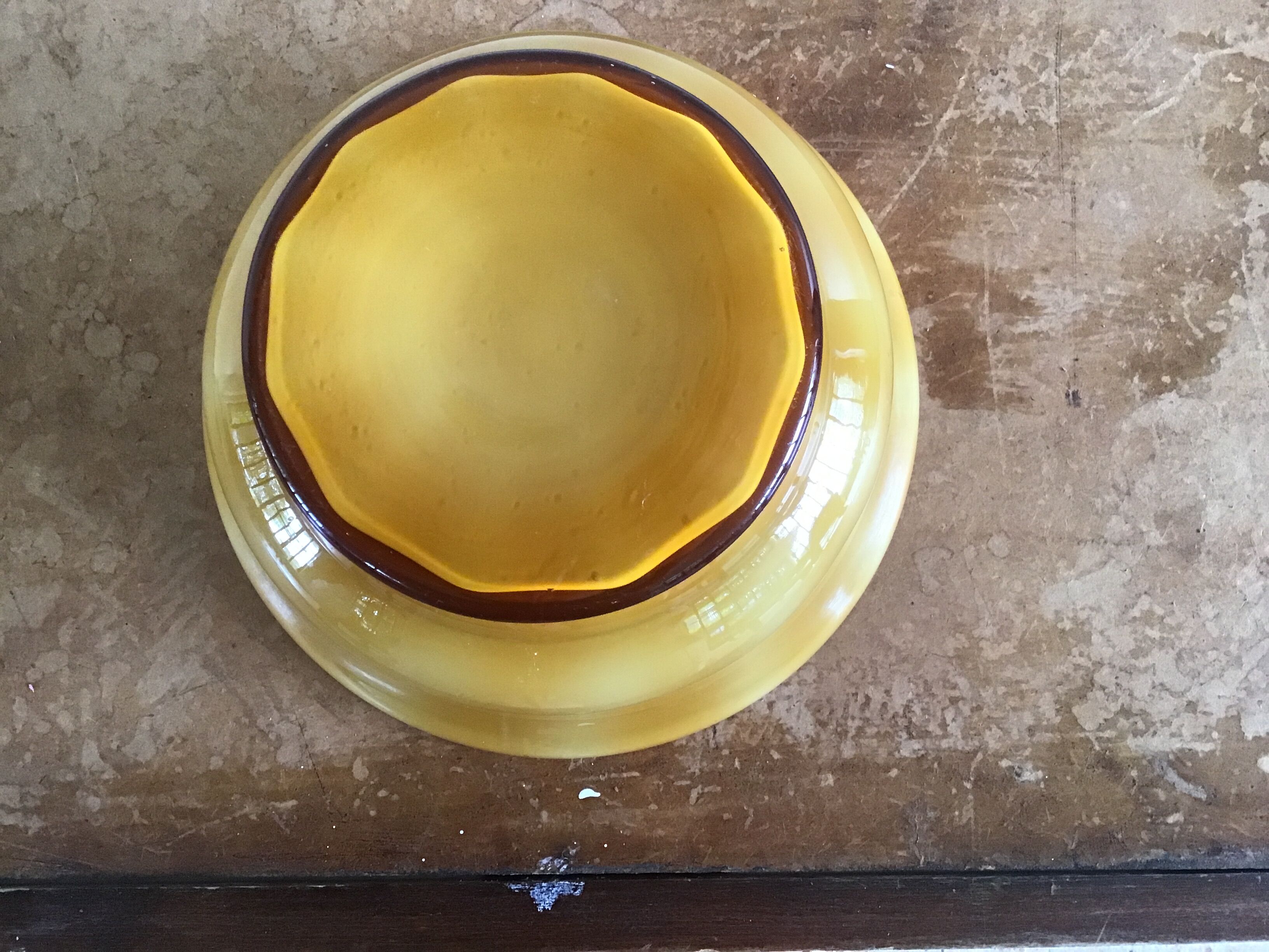 Orange-yellow opaline cup