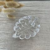 Small vintage glass and sheet shaped pocket tray
