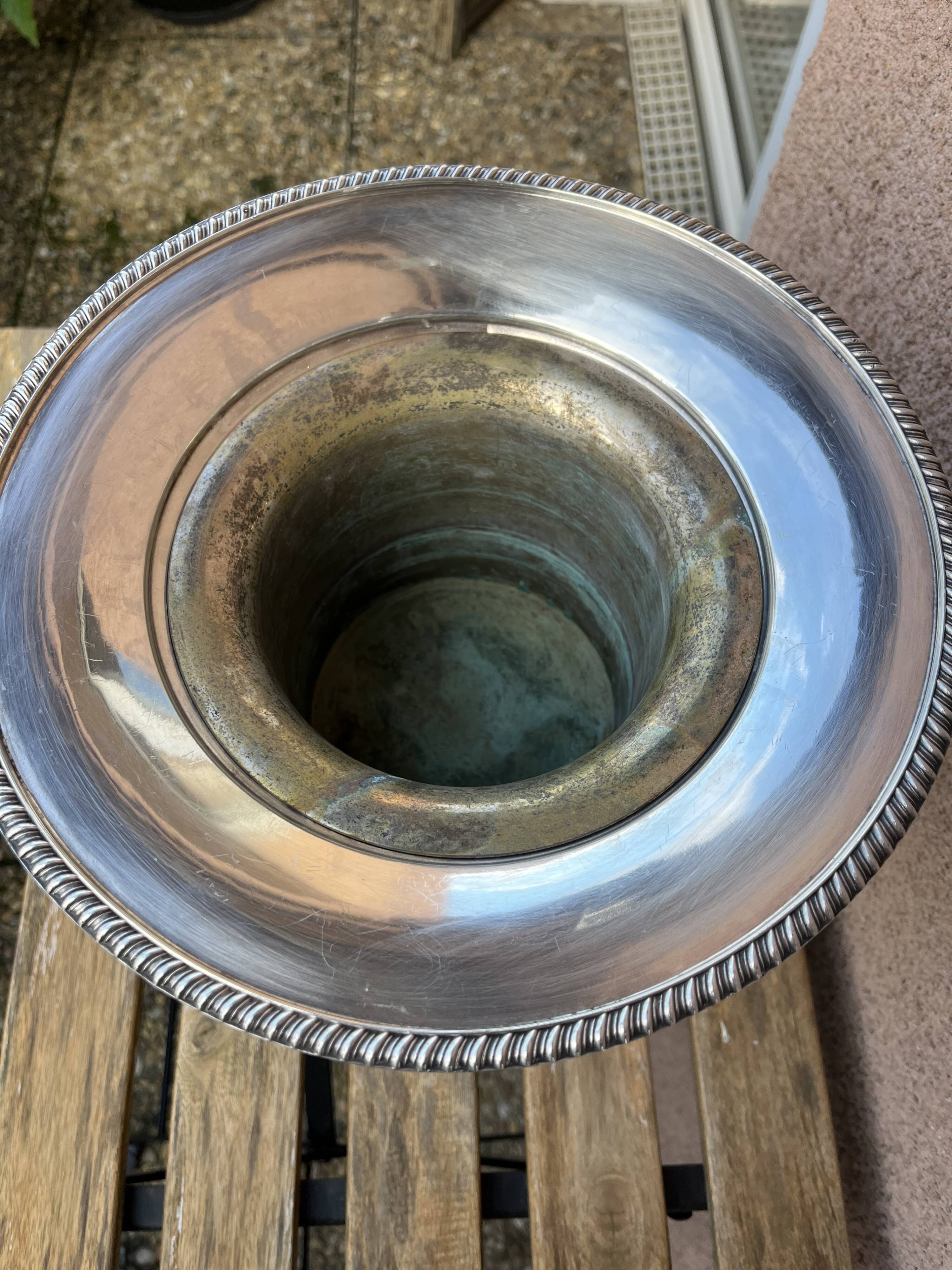 Medici vase silver metal BE