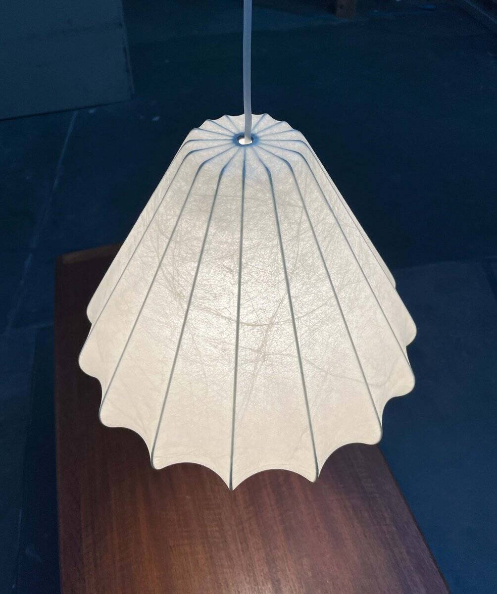 Modern mid-century Cocoon pendant lamp by Friedel Wauer for Goldkant Leuchten, Germany, 1960s.