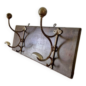 Porte-manteau bois métal