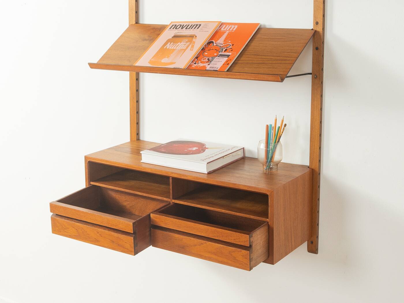 Étagère élégante par Poul Cadovius, années 1950, teck, Danemark