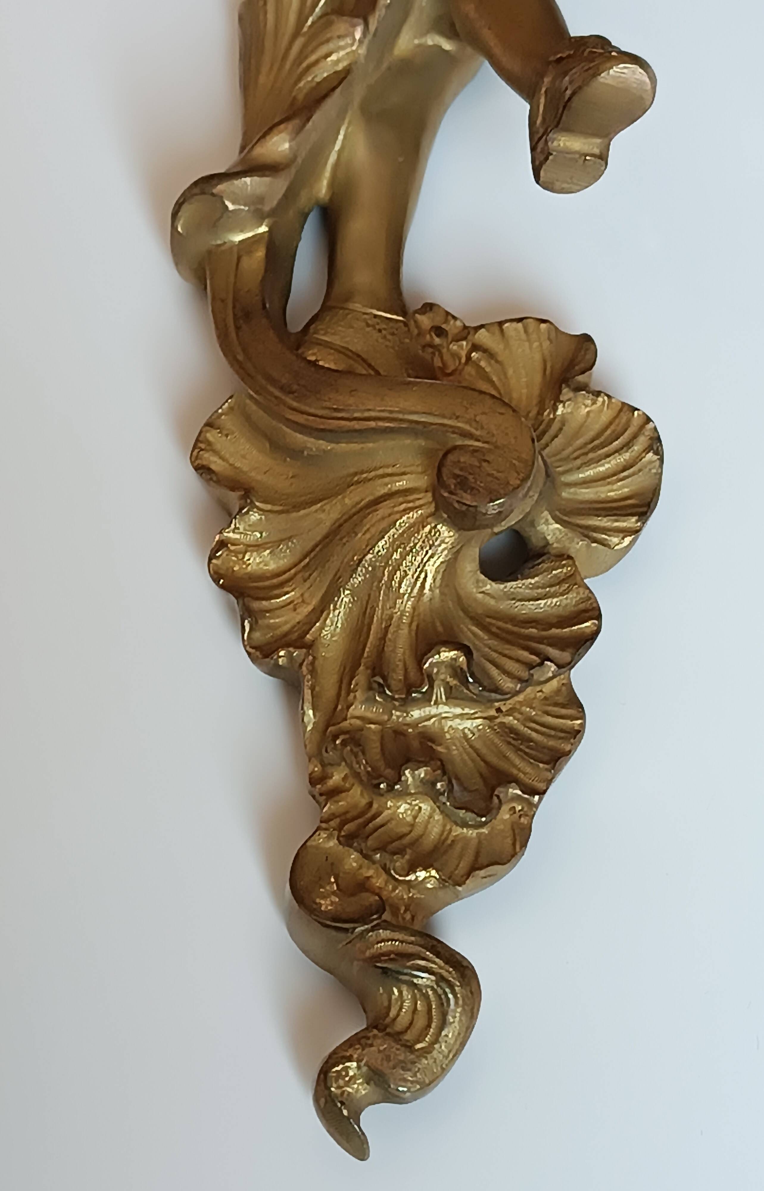 Pair of Regency style gilt bronze wall lights