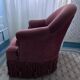 Fauteuil crapaud velours rose boudoir