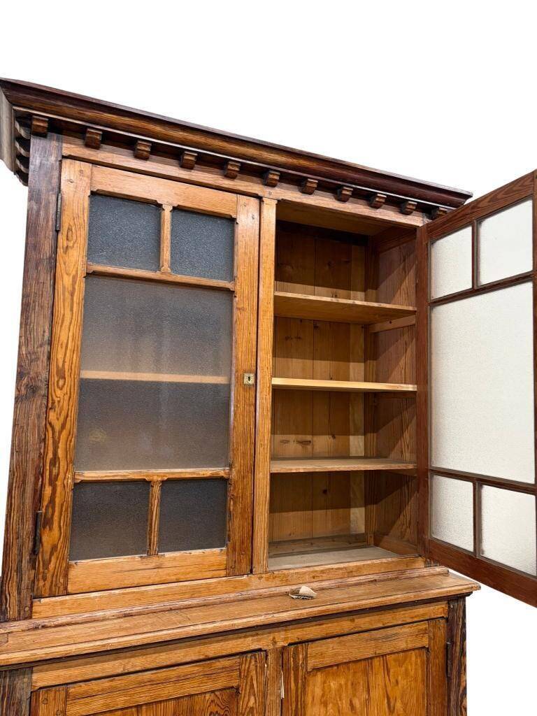 Vintage wooden display cabinet / wardrobe