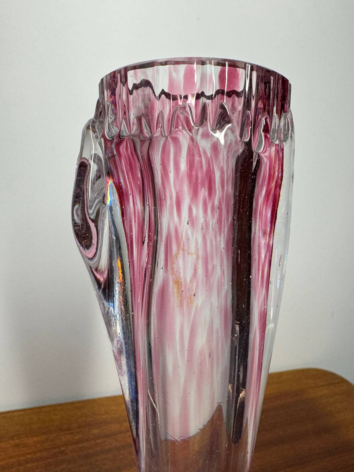 Art Deco crystal soliflore vase