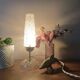Retro chic bedside lamp with a diamond tip.
