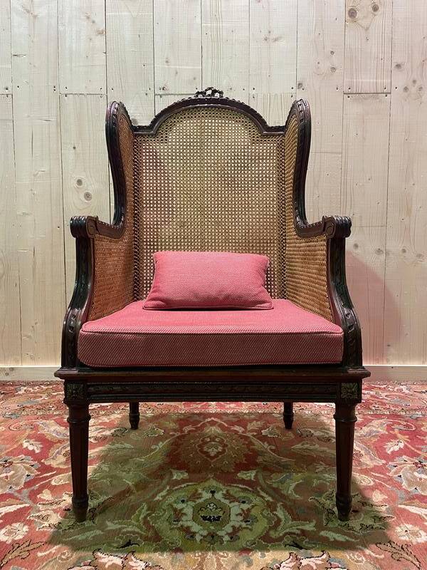 Bergère - Louis XVI style armchair in cane