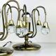 Vintage glass ball table lamps, Italy, 1960s, set of 2