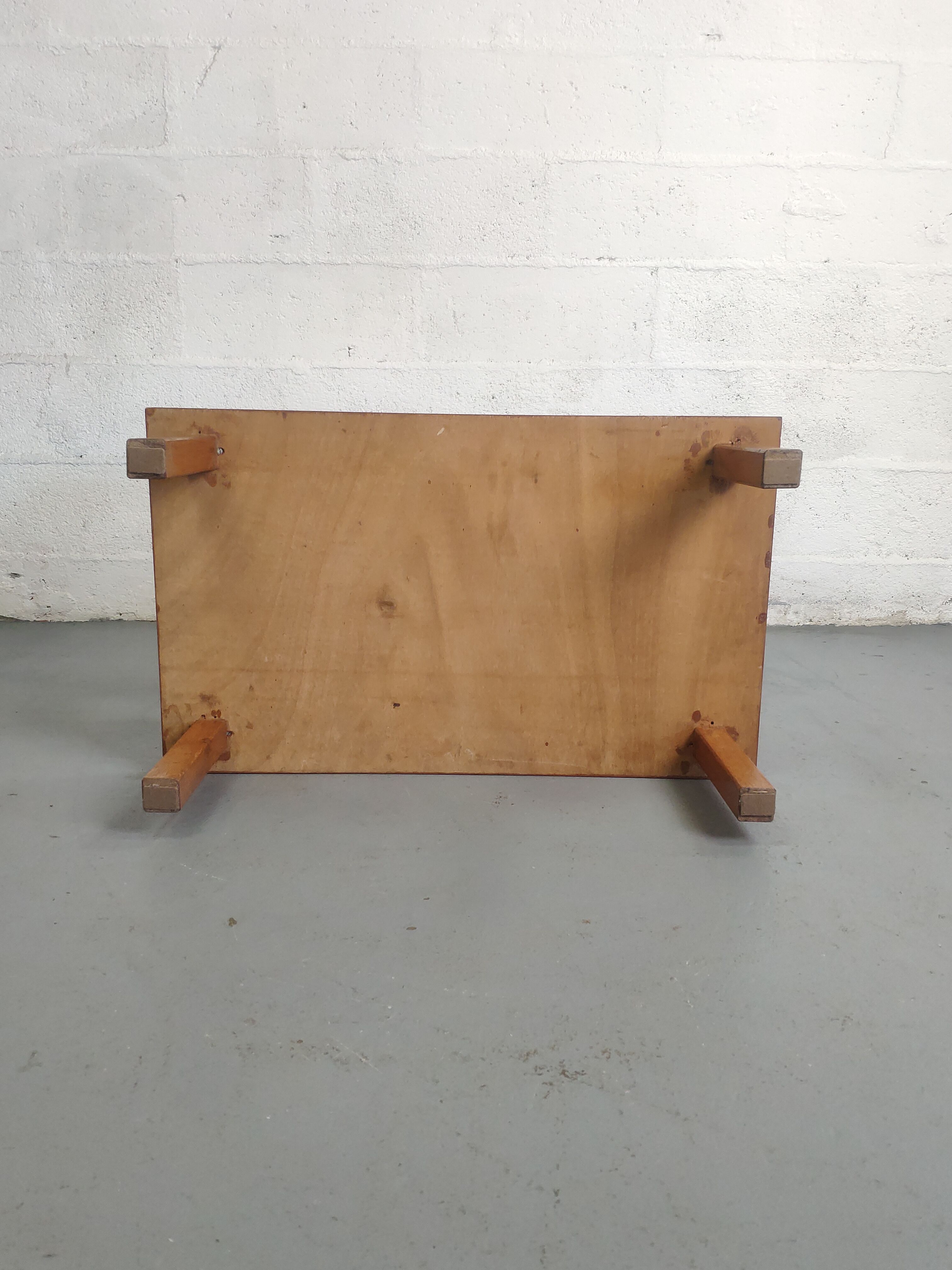 Wooden coffee table with top