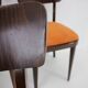 1950s Set of Four Restored Dining Chairs, Czechoslovakia