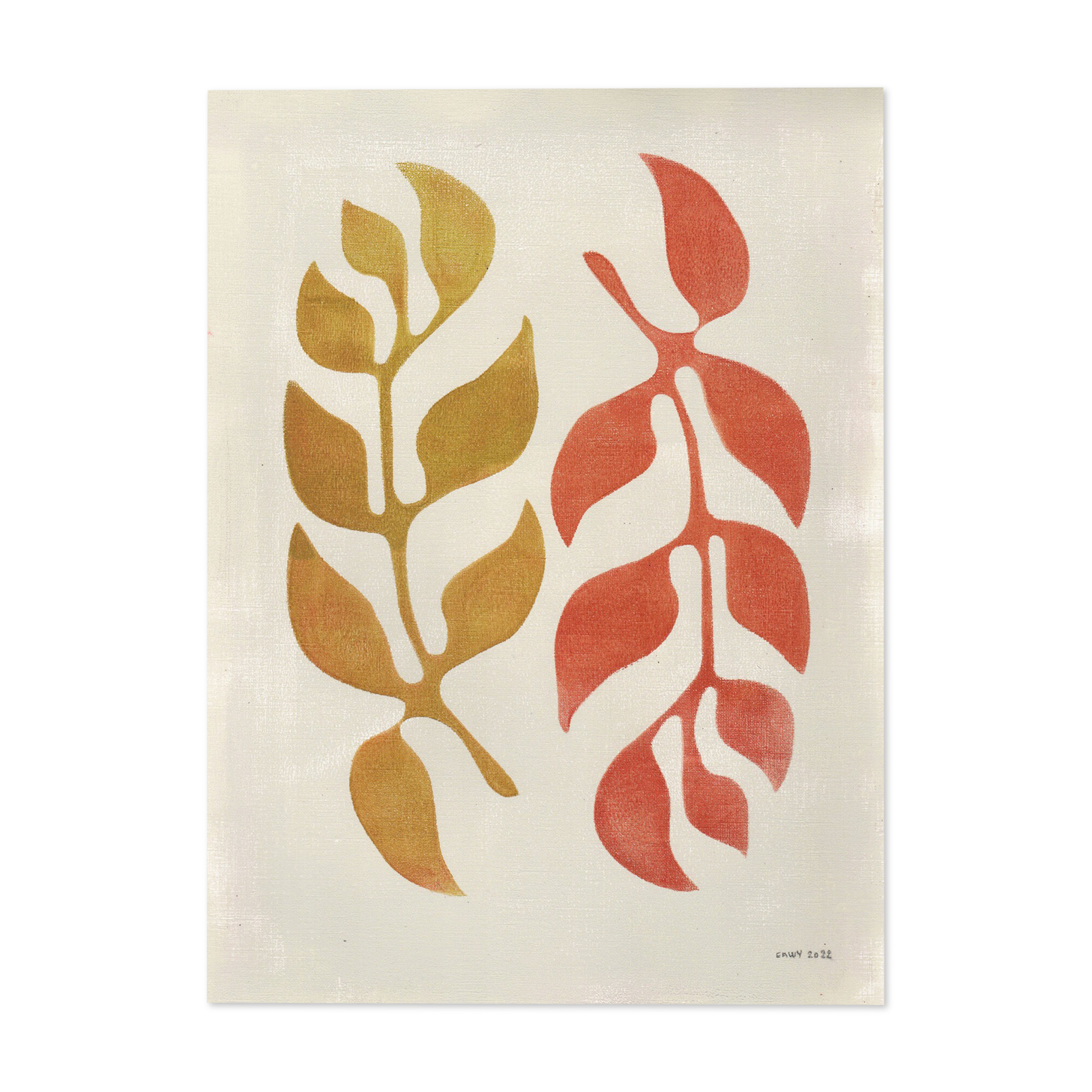 Painting on paper • M752 • signed Eawy