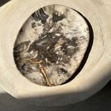 Very large pocket or dish in petrified wood