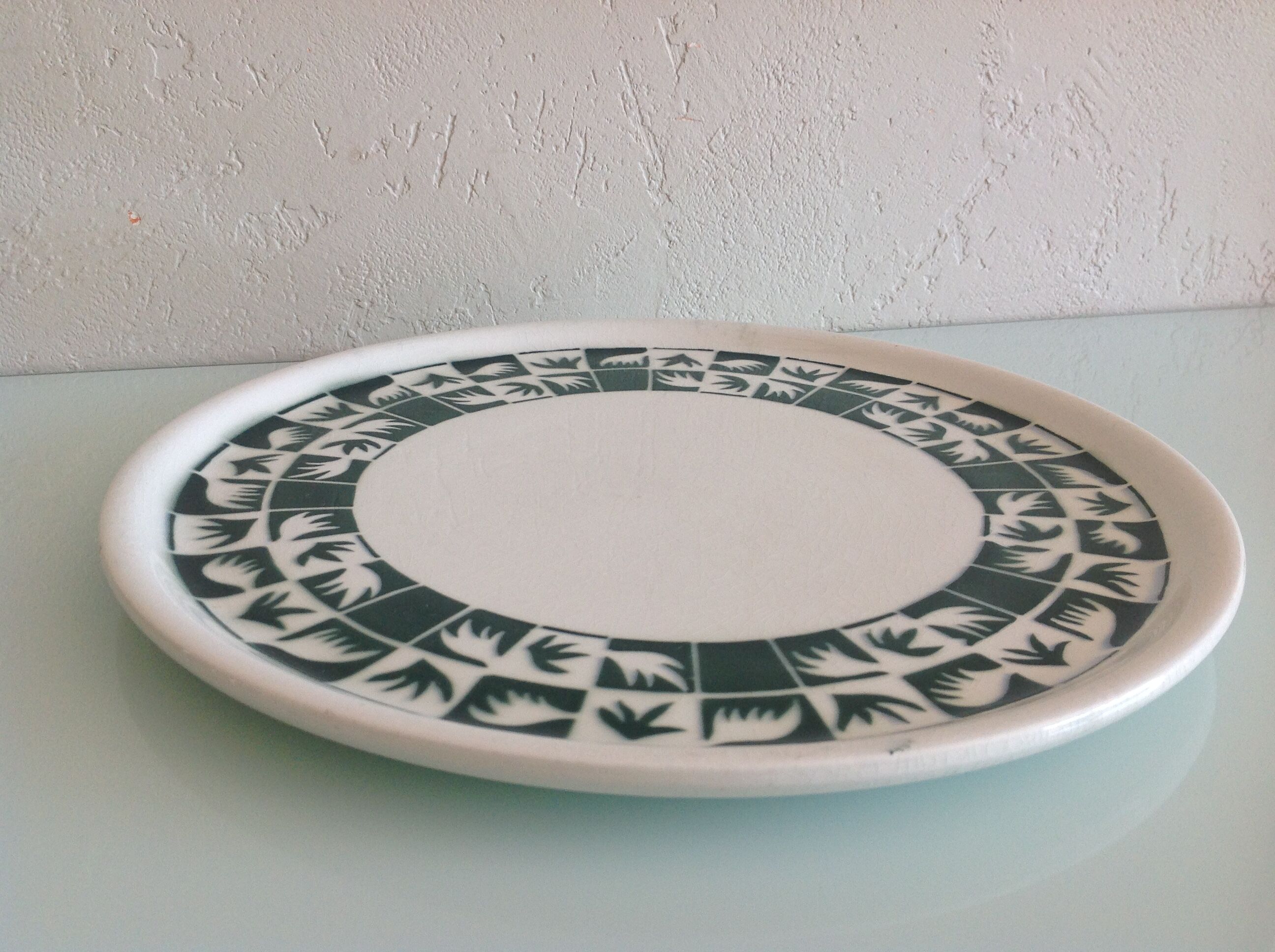 Tarte dish of Sarreguemines faienceries vintage 50s-60s