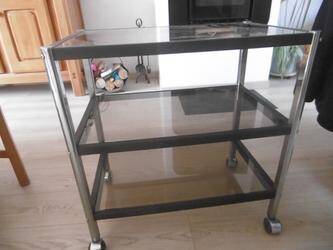 Smoked glass table from the 70s