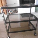 Smoked glass table from the 70s