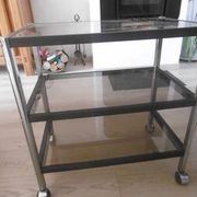 Smoked glass table from the 70s