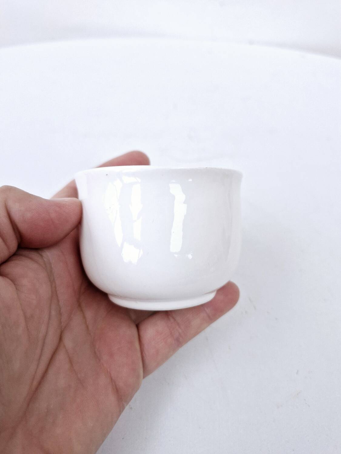 Vintage ceramic tea set barbotine duck reeds hand painted