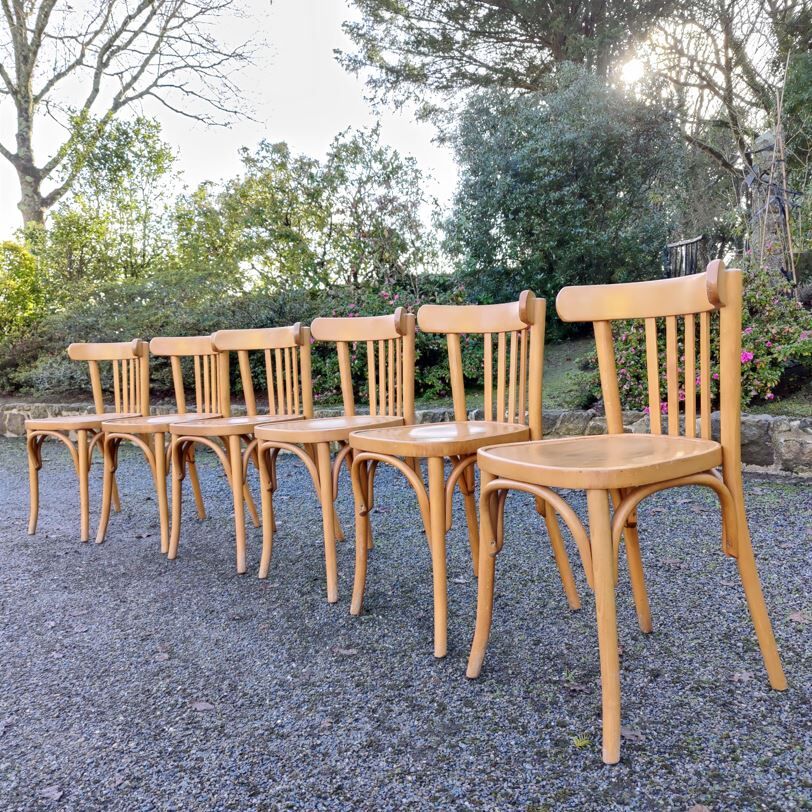 Light wood bistro chairs