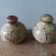 Salt and pepper shaker in Puisaye stoneware by Jean Pierre Prud'homme