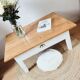 Wood and white coffee table